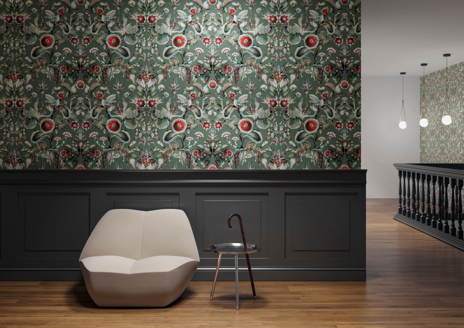 MO5001 Coccinella Bella Sage Green Wallpaper by Moooi