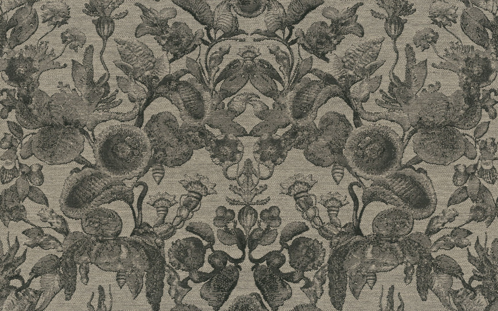MO5002 Coccinella Bella Jacquard Black and Ivory Wallpaper by Moooi