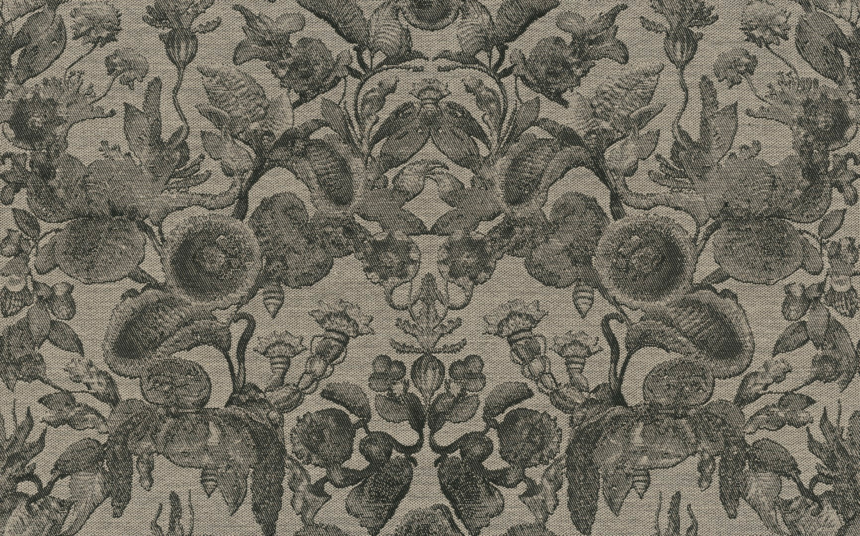 MO5002 Coccinella Bella Jacquard Black and Ivory Wallpaper by Moooi