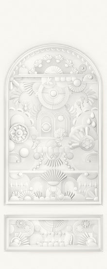 MO5055 Greenhouse Gathering Arch Architectural White Mural Panel by Mo