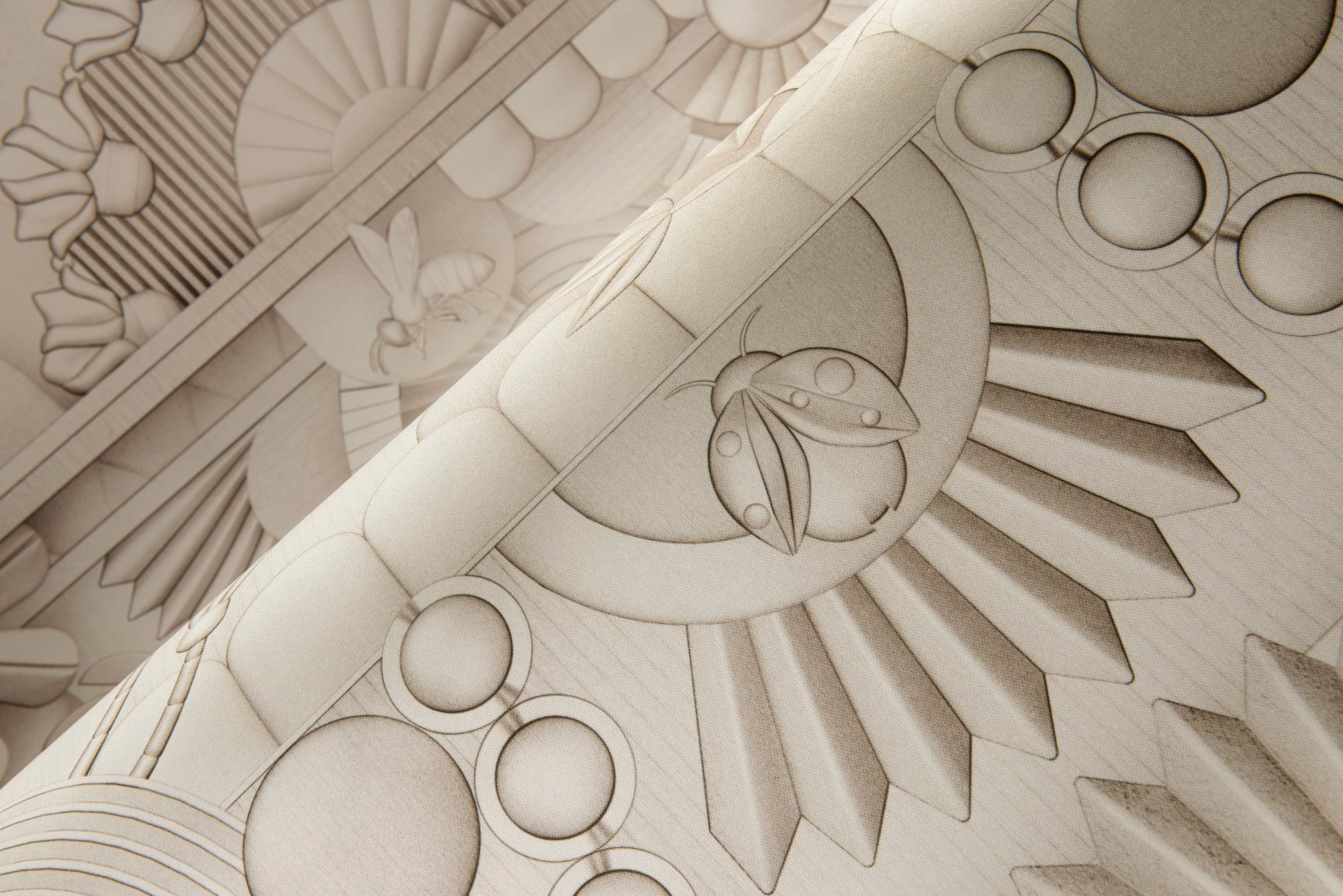 MO5056 Greenhouse Gathering Arch Oyster White Mural Panel by Moooi