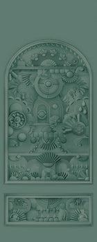 MO5057 Greenhouse Gathering Arch Forest Green Mural Panel by Moooi