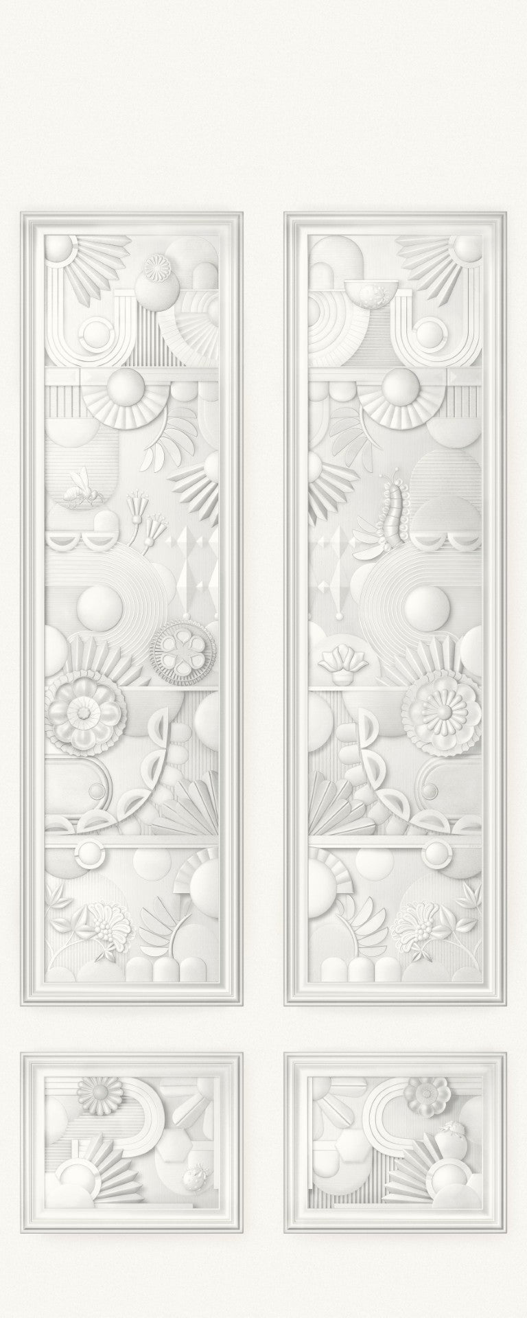 MO5050 Greenhouse Gathering Window Architectural White Mural Panel by 