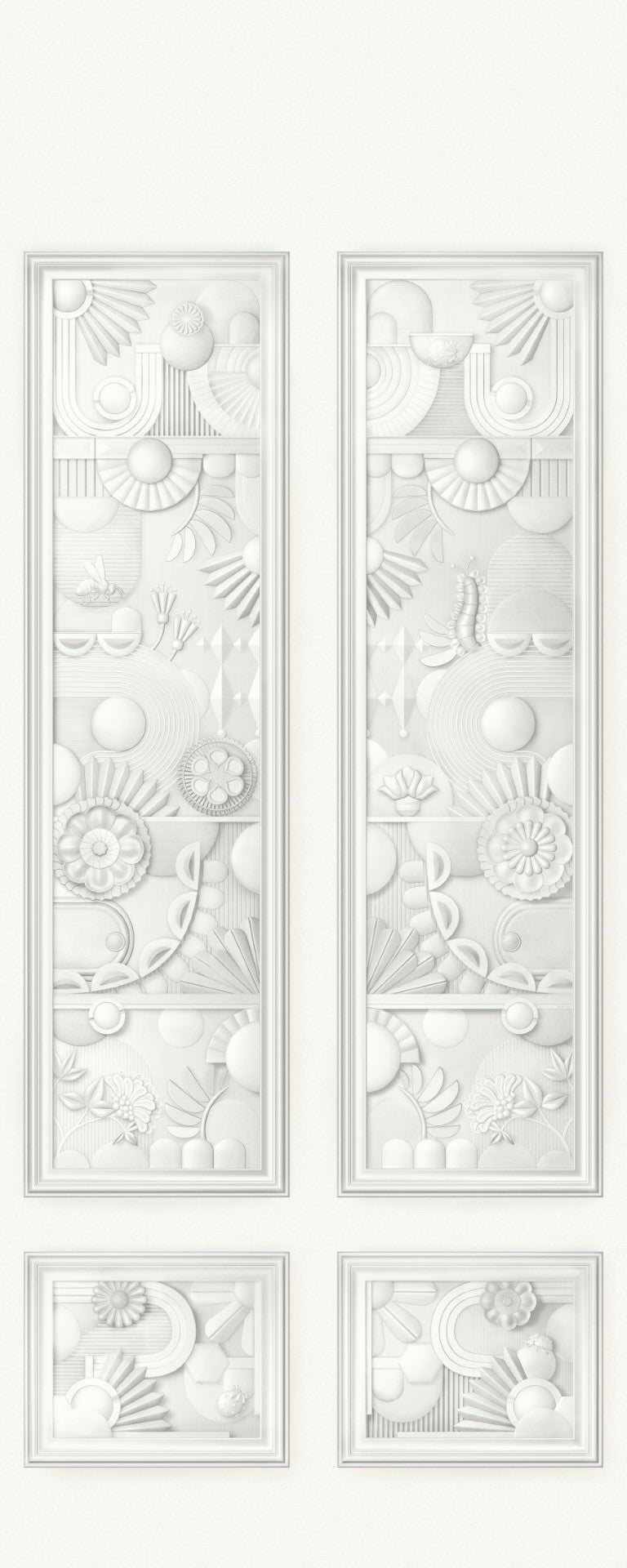 MO5050 Greenhouse Gathering Window Architectural White Mural Panel by 