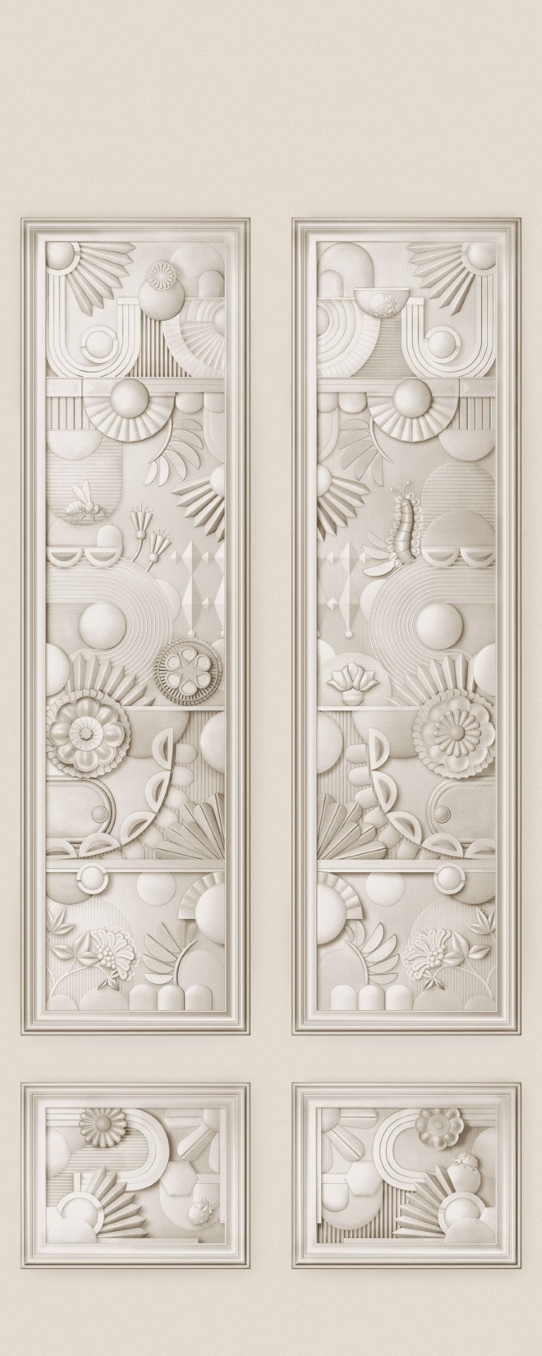 MO5051 Greenhouse Gathering Window Oyster White Mural Panel by Moooi