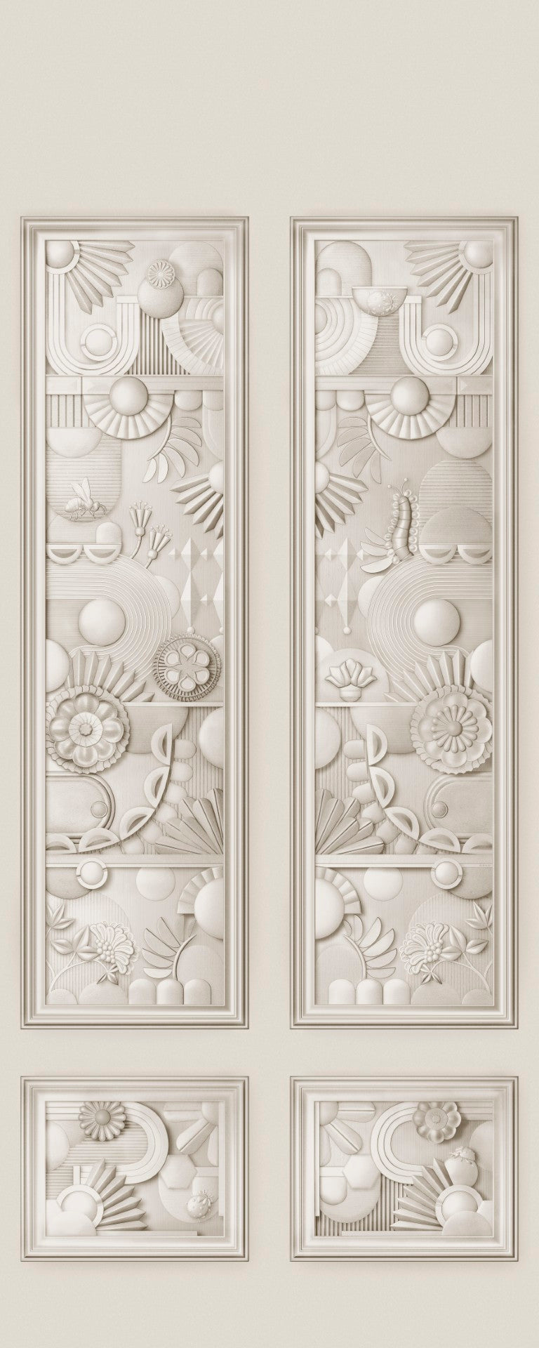 MO5051 Greenhouse Gathering Window Oyster White Mural Panel by Moooi