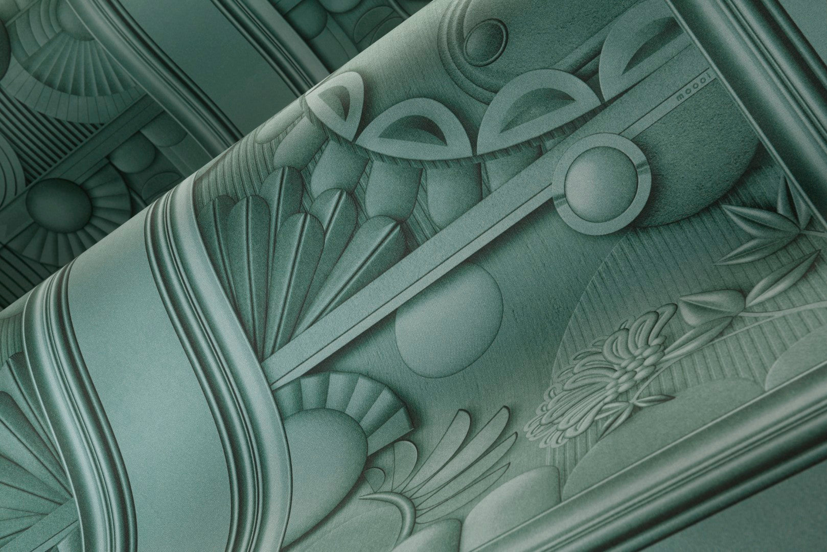 MO5052 Greenhouse Gathering Window Forest Green Mural Panel by Moooi