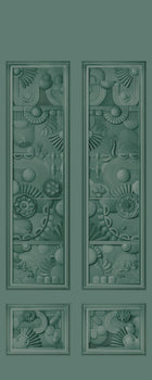 MO5052 Greenhouse Gathering Window Forest Green Mural Panel by Moooi