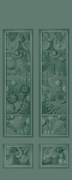 MO5052 Greenhouse Gathering Window Forest Green Mural Panel by Moooi