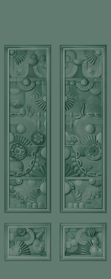 MO5052 Greenhouse Gathering Window Forest Green Mural Panel by Moooi