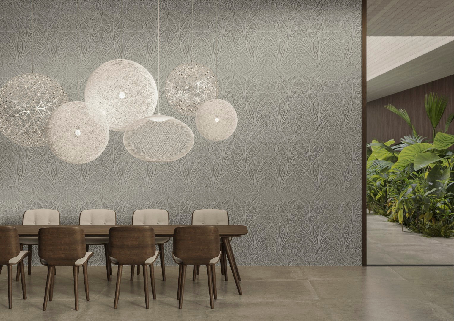 MO5032 Lacy Longlegs Stone Wallpaper by Moooi