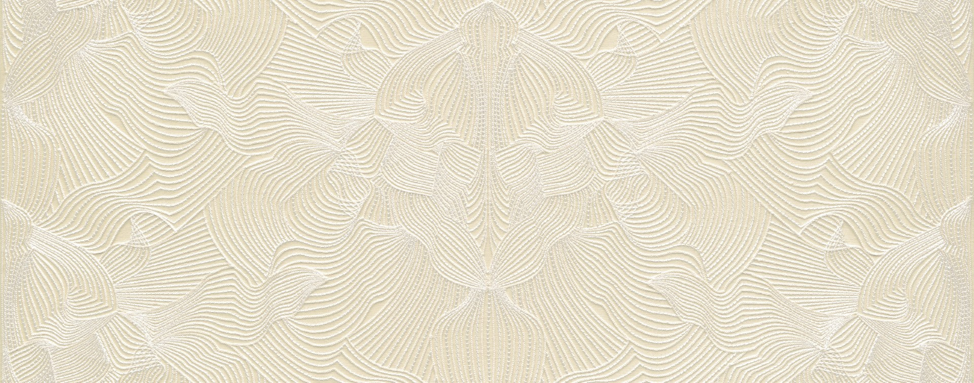 MO5040 Techno Bee Embroidered Ivory Wallpaper by Moooi
