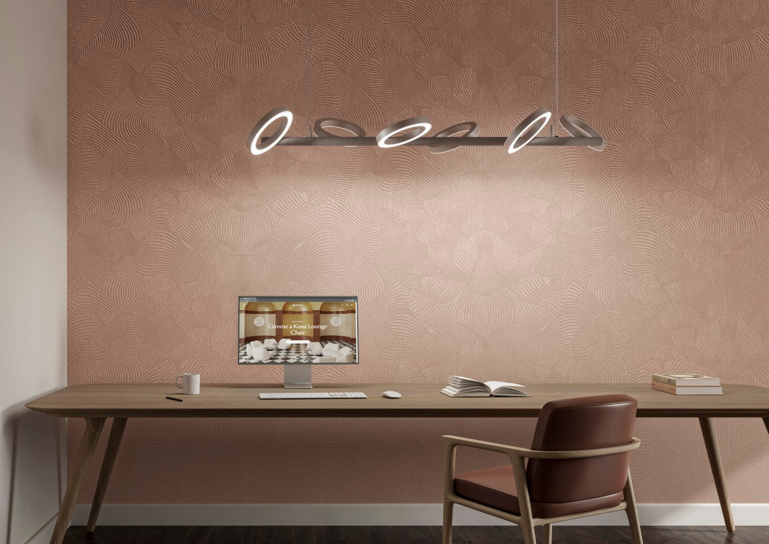 MO5042 Techno Bee Dusty Pink Wallpaper by Moooi