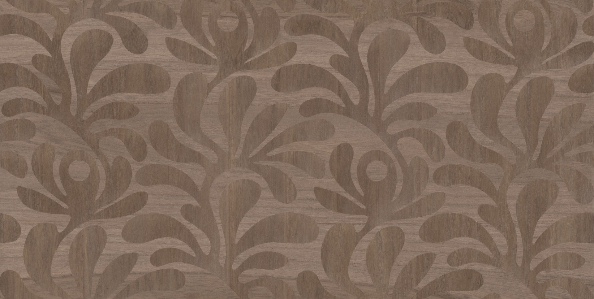 MO5021 Woodblock Beetle Fern Walnut Wallpaper by Moooi