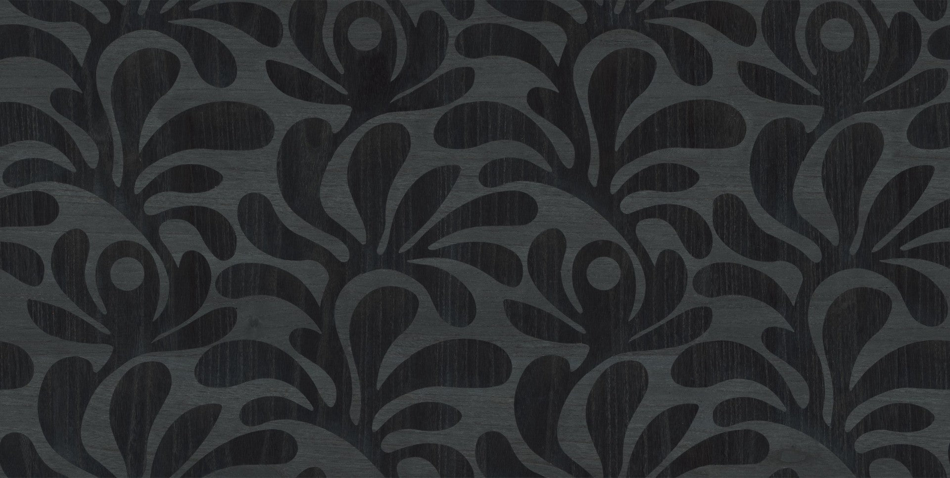 MO5022 Woodblock Beetle Fern Ebony Wallpaper by Moooi