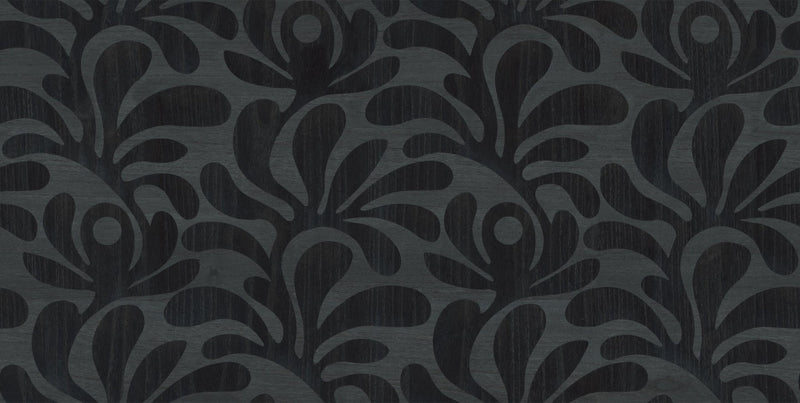 MO5022 Woodblock Beetle Fern Ebony Wallpaper by Moooi