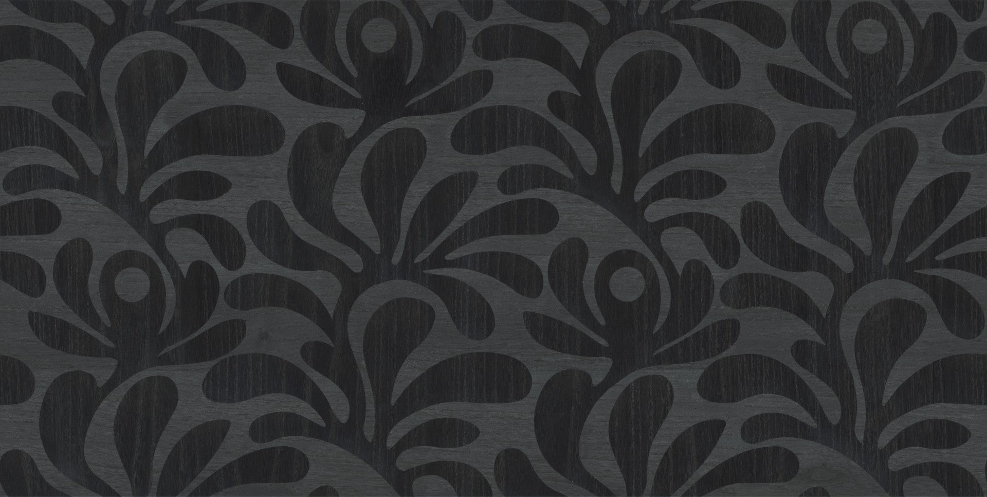 MO5022 Woodblock Beetle Fern Ebony Wallpaper by Moooi