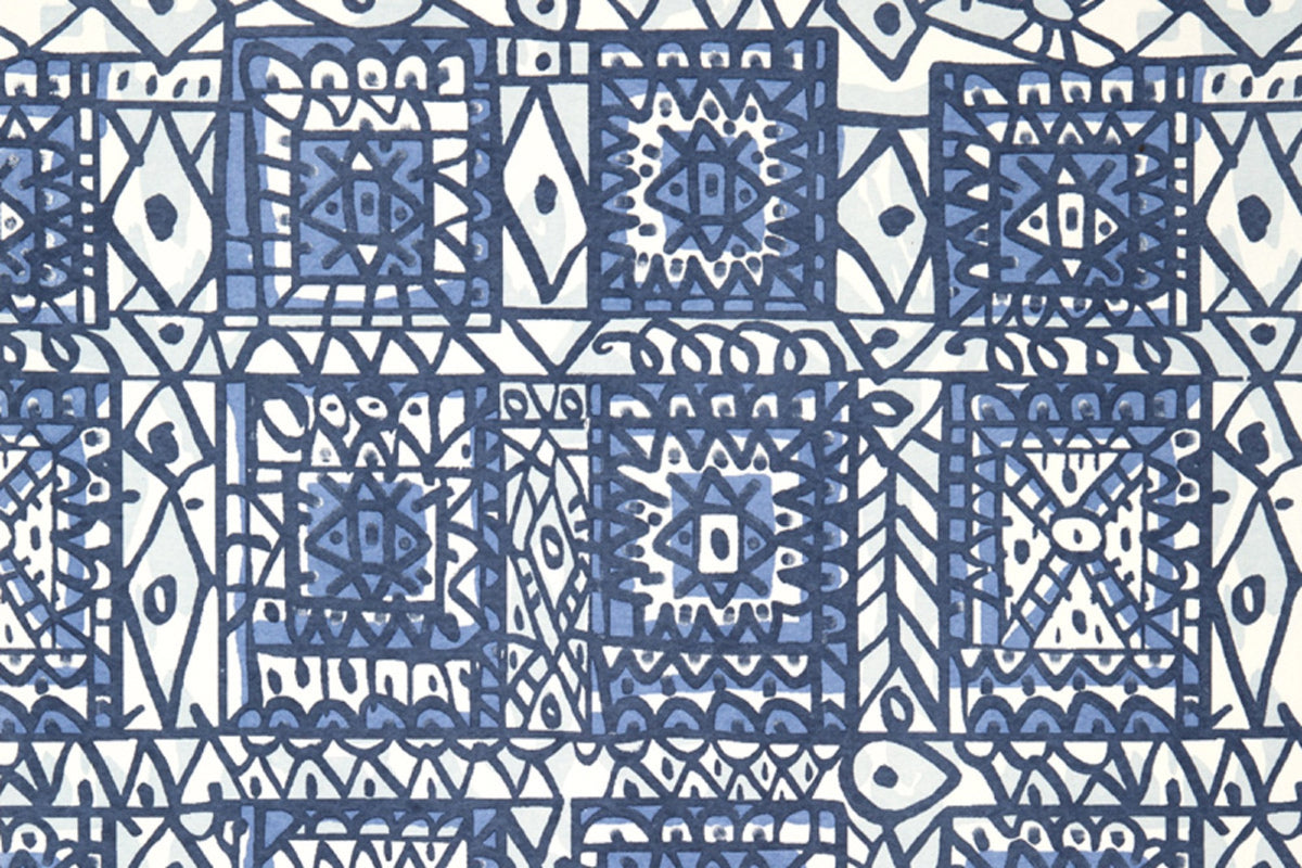 Mosaic Cobalt Wallpaper by Christopher Farr Cloth