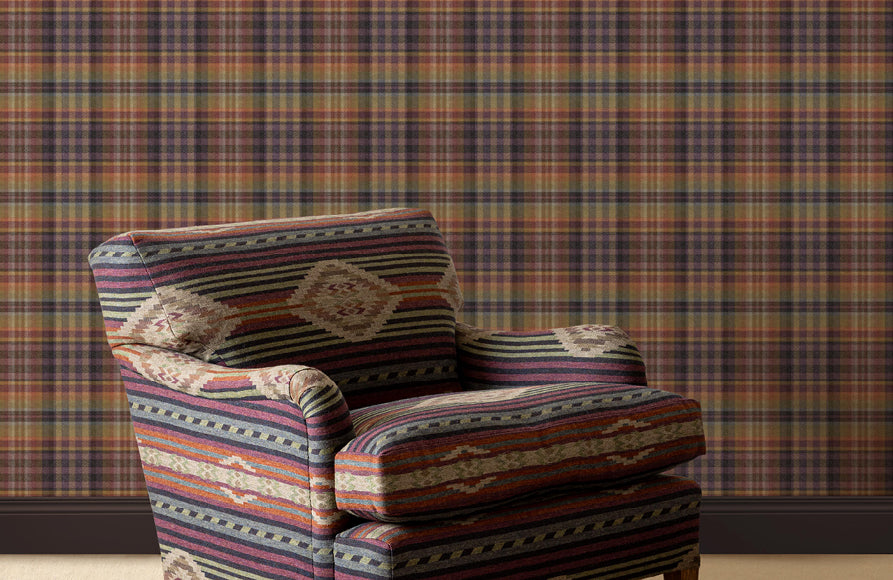 Nevis Amethyst Country Walk Wallpaper by Mulberry Home