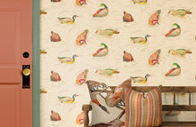 Duck Pond Jewel Country Walk Wallpaper by Mulberry Home