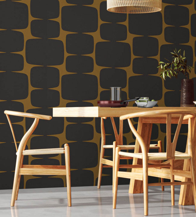 NBIW113028 Lohko Tumeric/Charcoal Wallpaper by Scion