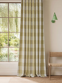 NCEN134795 Central Check Buttercup Central Checks & Stripes Fabric by Scion