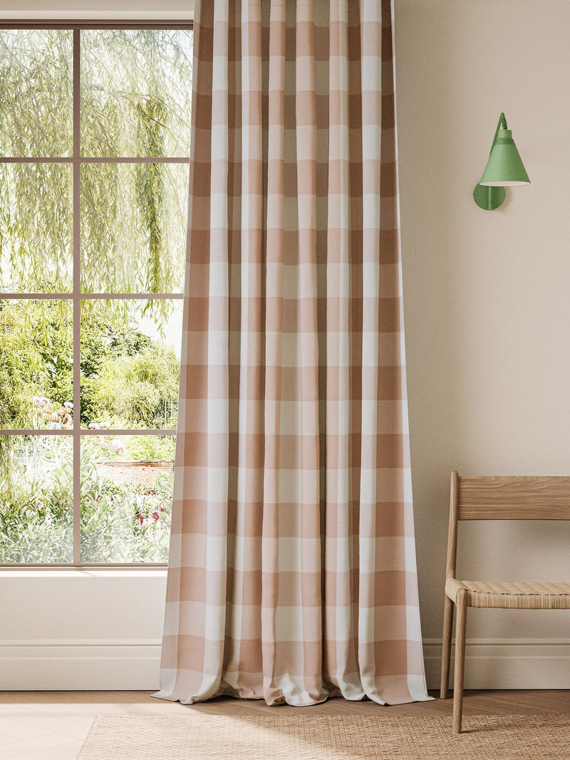NCEN134797 Central Check Blush Central Checks & Stripes Fabric by Scion
