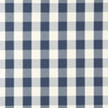 Central Check Indigo Central Checks & Stripes Fabric by Scion