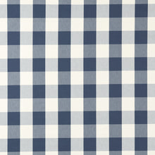 NCEN134803 Central Check Indigo Central Checks & Stripes Fabric by Scion