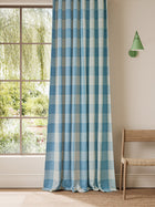 NCEN134805 Central Check Cornflower Central Checks & Stripes Fabric by Scion