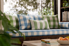 NCEN134805 Central Check Cornflower Central Checks & Stripes Fabric by Scion