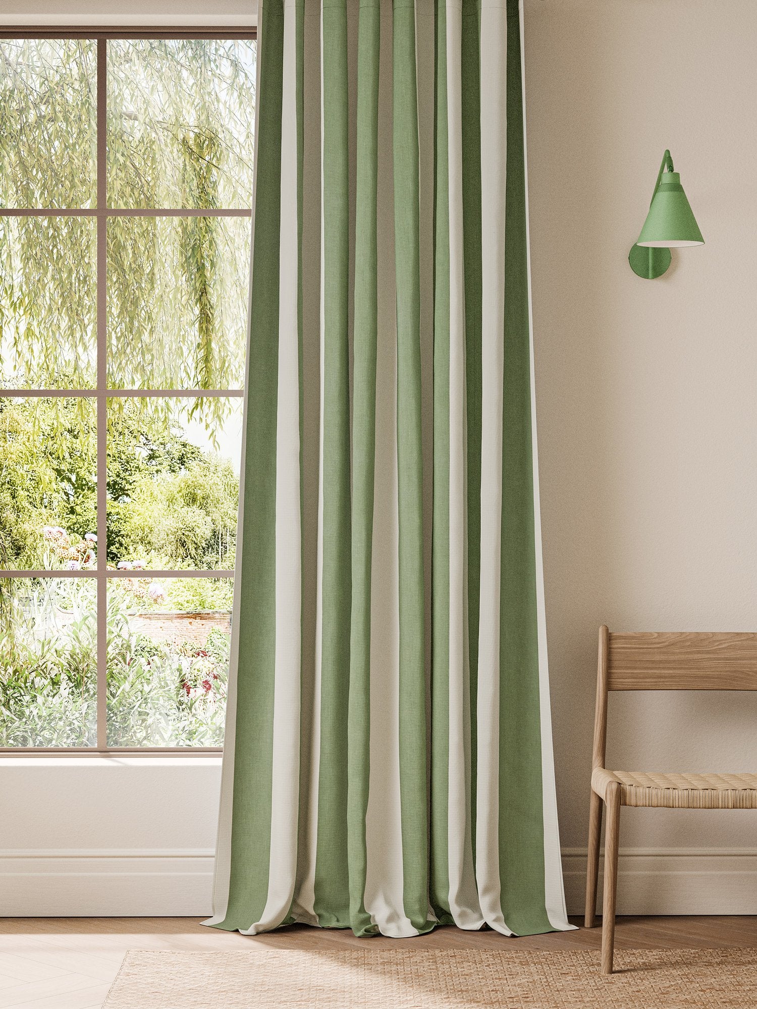 NCEN134808 Central Stripe Pine Central Checks & Stripes Fabric by Scion