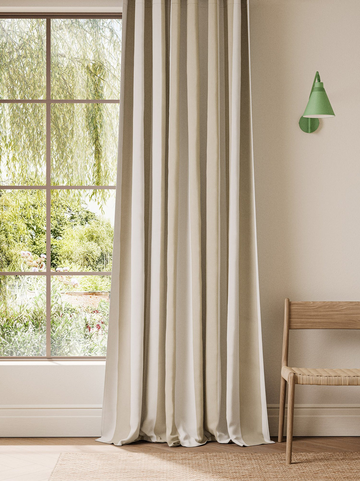 NCEN134812 Central Stripe Pebble Central Checks & Stripes Fabric by Scion