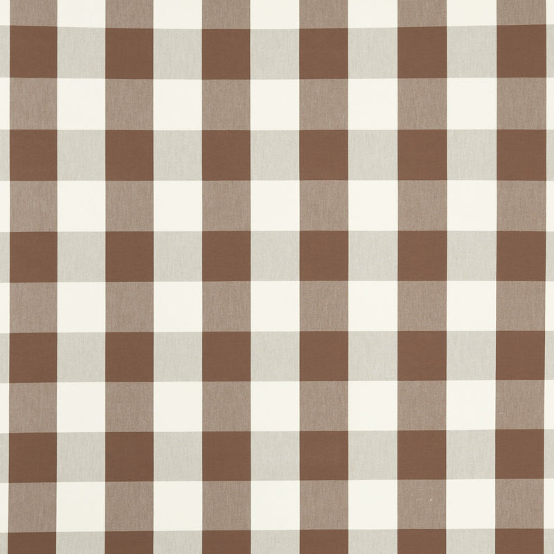 NCEN134813 Central Check Chocolate Central Checks & Stripes Fabric by Scion