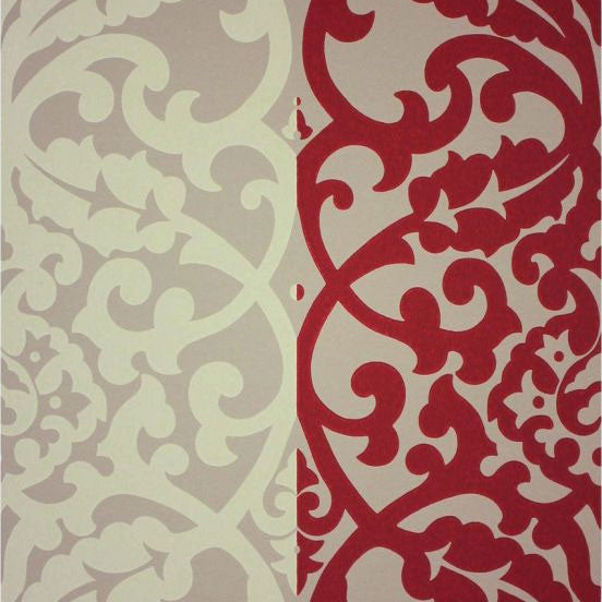 Nina Campbell Perroquet Balustrade Pink and Cream - NCW3836/04 Wallpaper