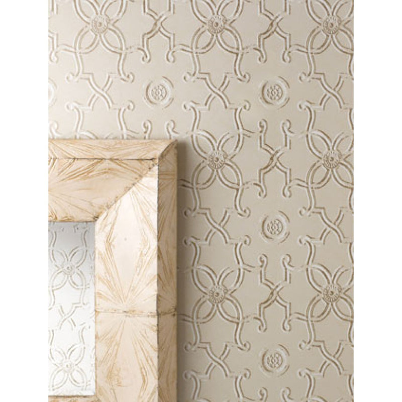 Nina Campbell Giverny Ornella Cream and Grey - NCW4006/03 Wallpaper