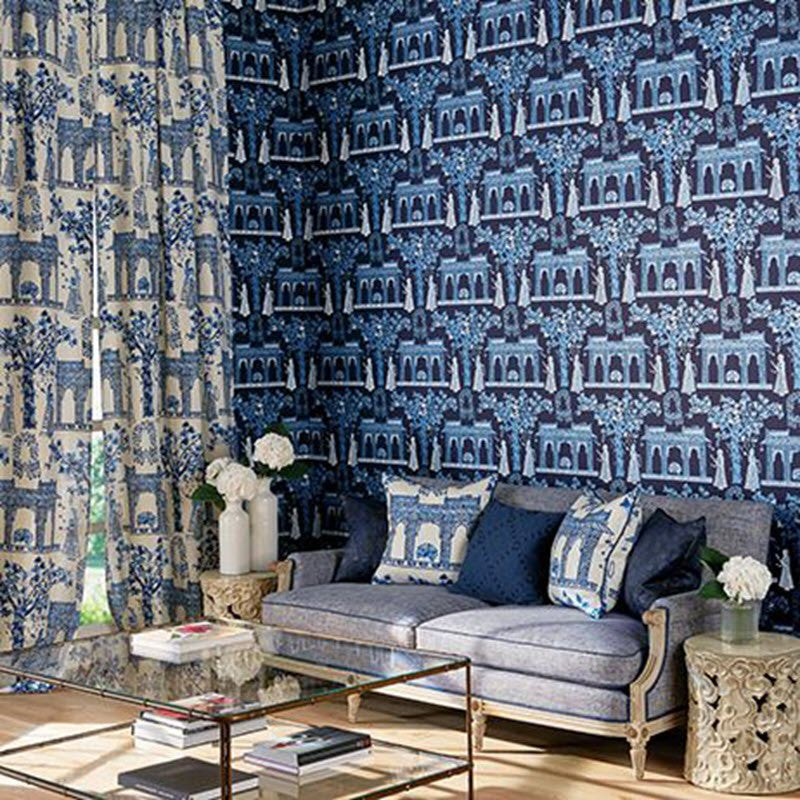 NCW4272-02 Pavilion Garden Coromandel Wallpaper By Nina Campbell