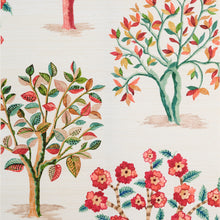 NCW4590-01 Fener Grove Coral / Teal Wallpaper by Nina Campbell