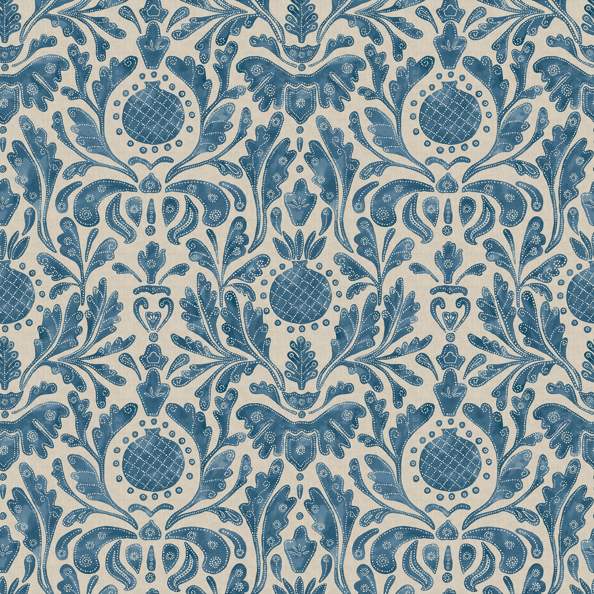 NCW4591-01 Castellane Indigo Wallpaper by Nina Campbell