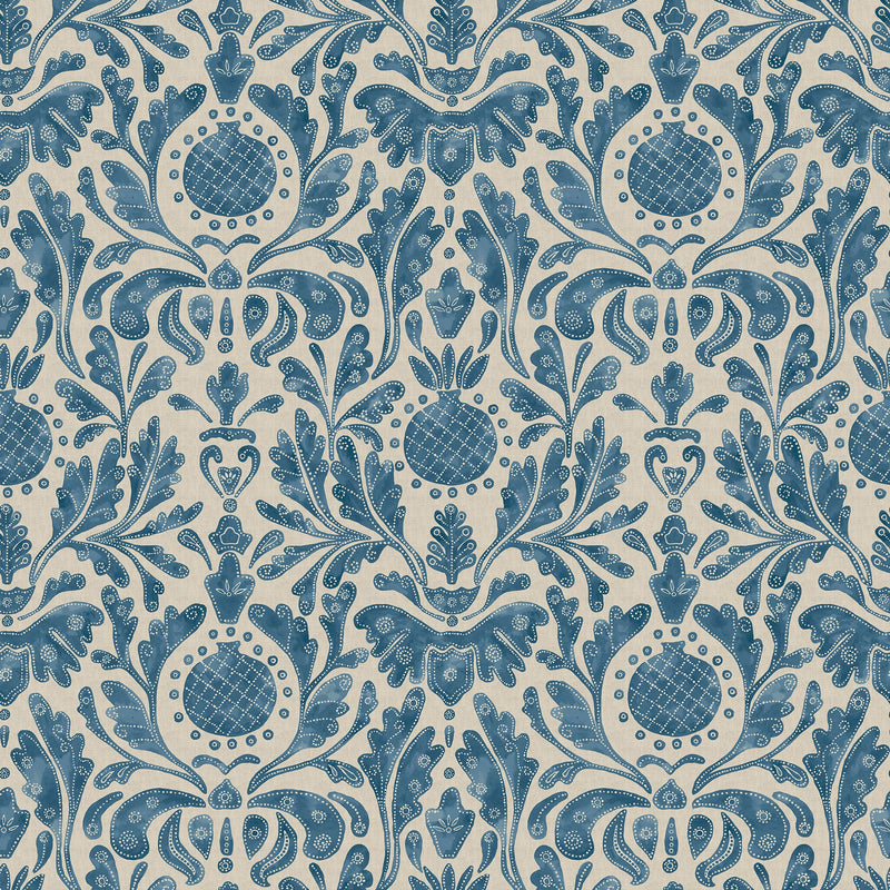NCW4591-01 Castellane Indigo Wallpaper by Nina Campbell