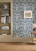 NCW4591-01 Castellane Indigo Wallpaper by Nina Campbell