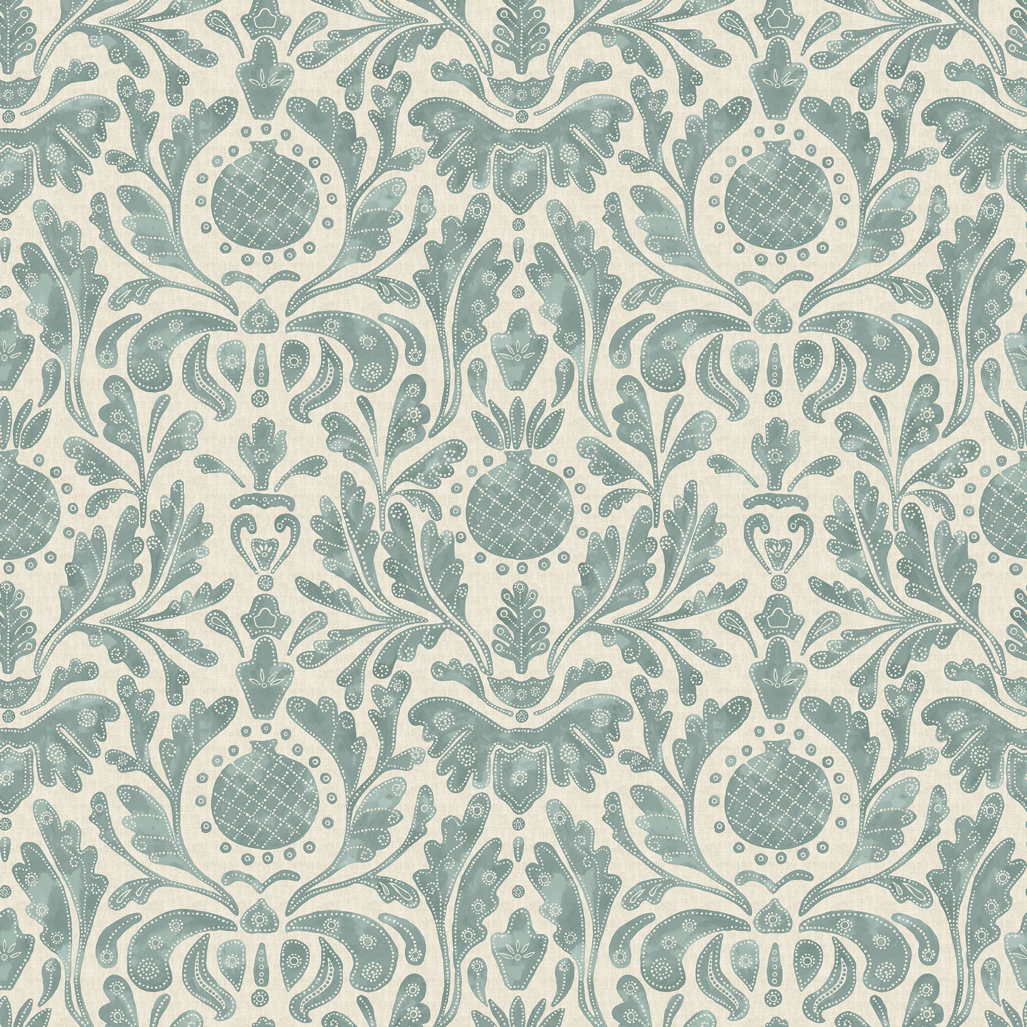 NCW4591-02 Castellane Aqua Wallpaper by Nina Campbell