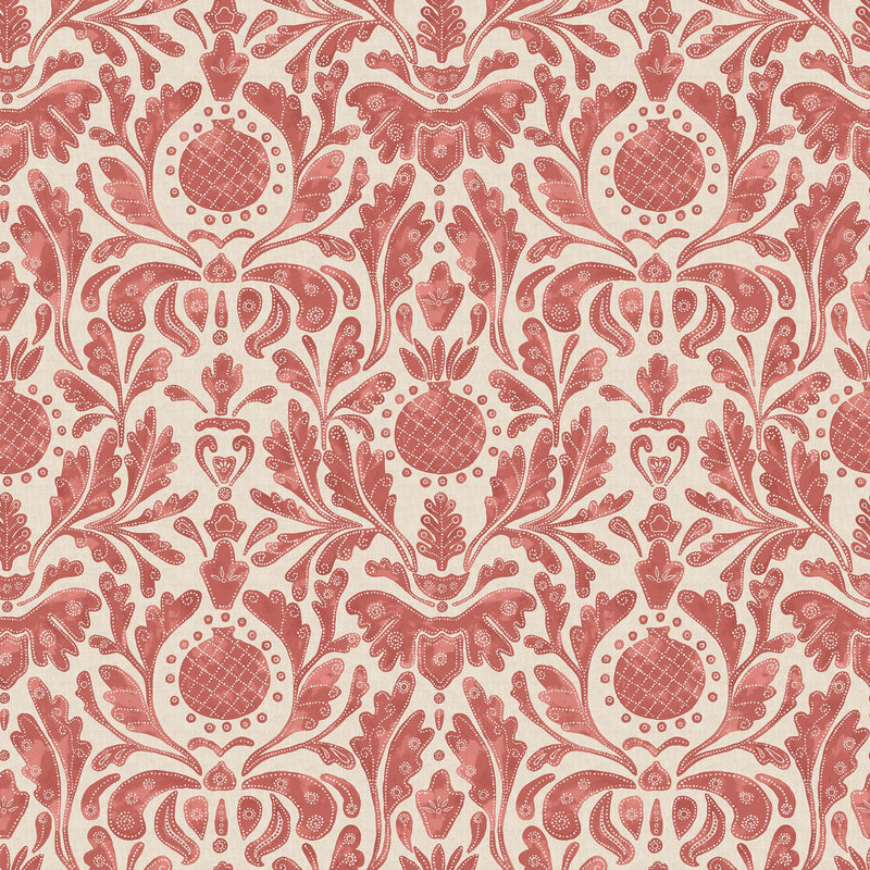 NCW4591-06 Castellane Brique Wallpaper by Nina Campbell