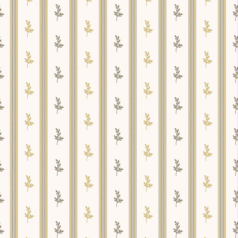 NCW4592-03 Anduze Ochre / Chocolate Wallpaper by Nina Campbell