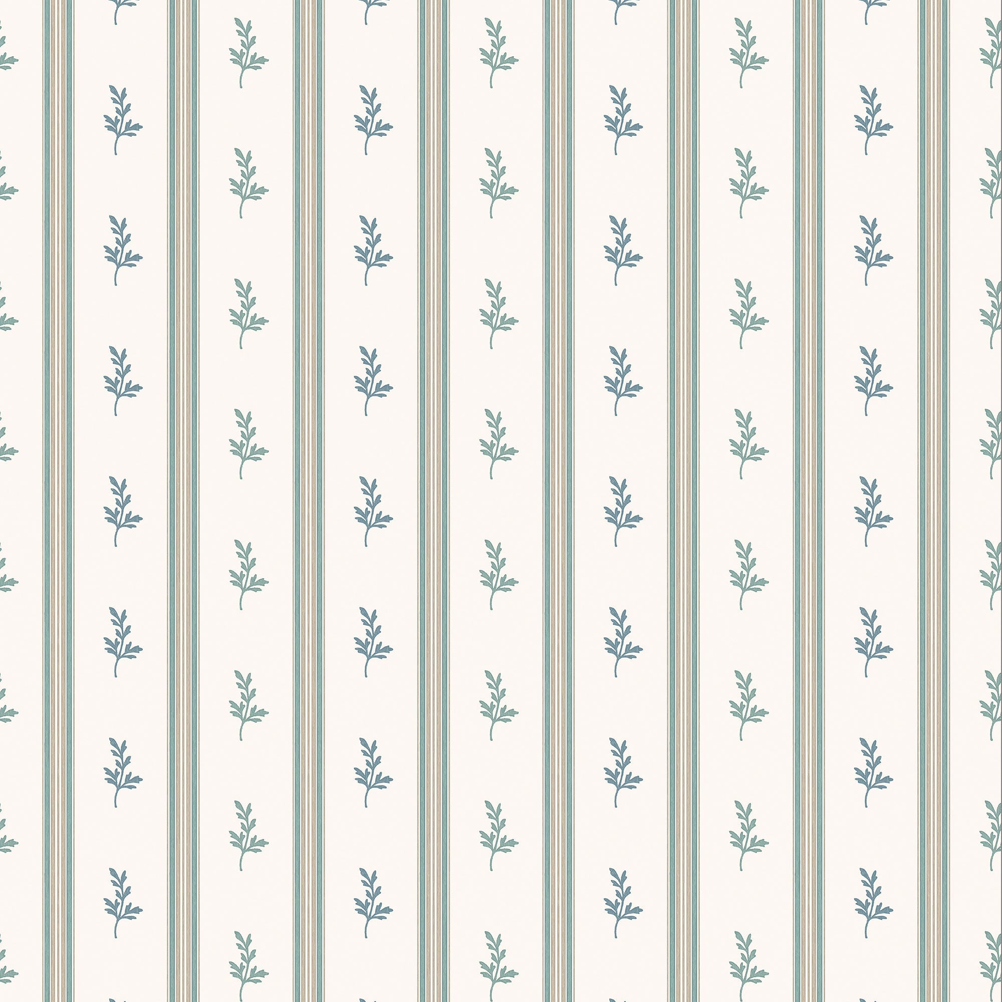 NCW4592-04 Anduze Aqua / Beige Wallpaper by Nina Campbell