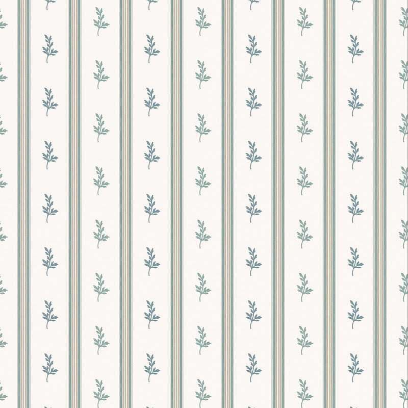 NCW4592-04 Anduze Aqua / Beige Wallpaper by Nina Campbell