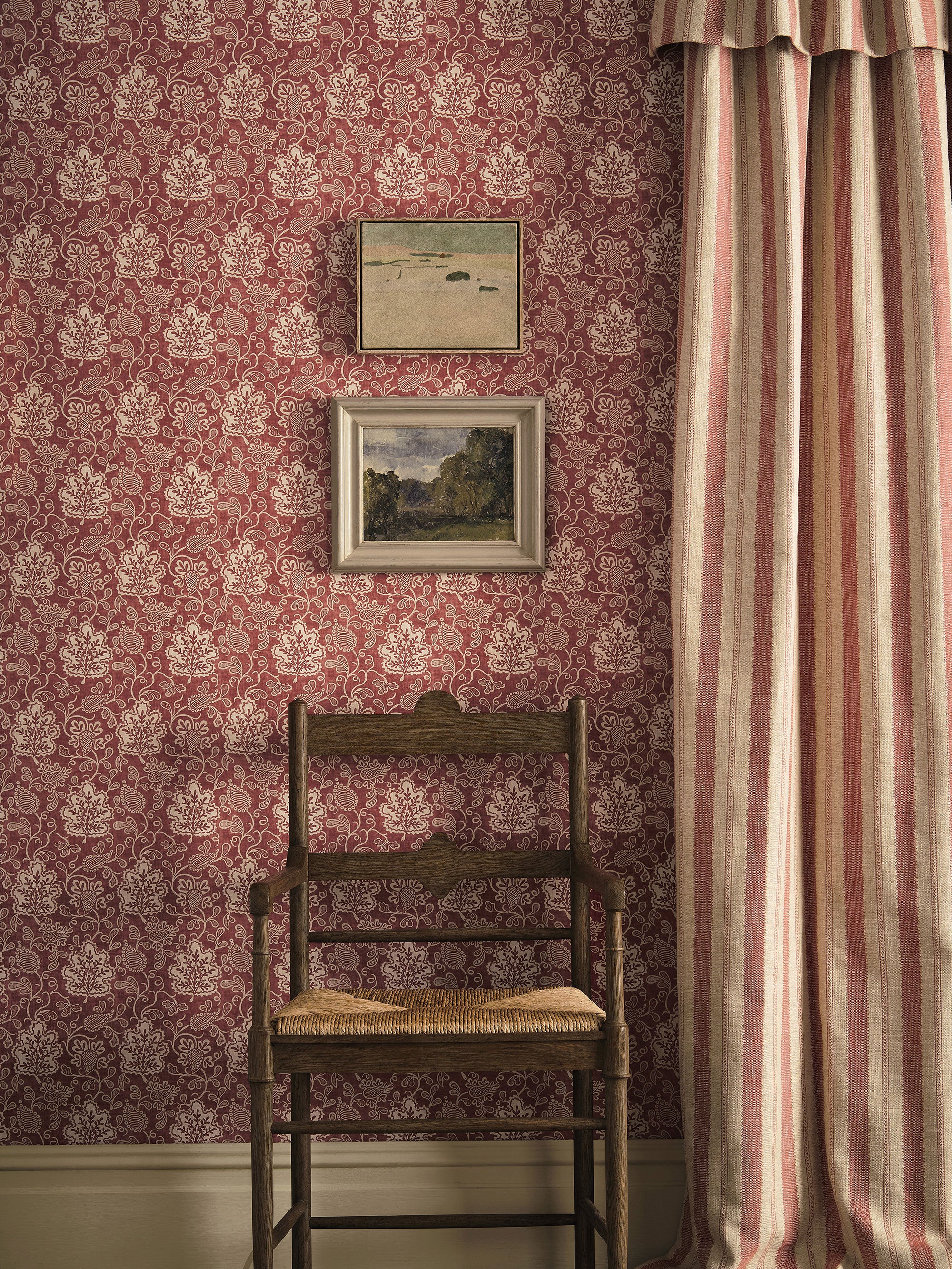 NCW4593-01 Annecy Red Wallpaper by Nina Campbell