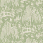 NCW4595-01 Les Saules Green Wallpaper by Nina Campbell