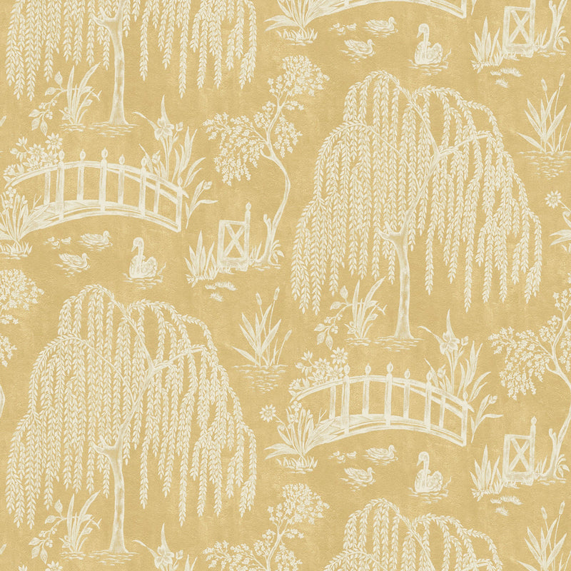 NCW4595-04 Les Saules Yellow Wallpaper by Nina Campbell