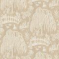 Les Saules Beige Honfleur Wallpaper Wallpaper by Nina Campbell